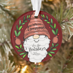 Gnome Holiday Persoonlijk Bericht Ornament