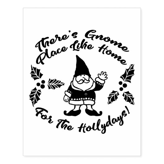 Gnome Hollydays | Vakantie Rubberstempel (Afrduk)