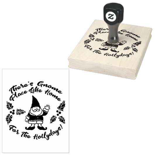 Gnome Hollydays | Vakantie Rubberstempel (Gestempeld)