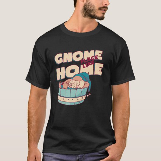 Gnome Home Bath Chilling Gnome in Bathroom T-shirt (Voorkant)