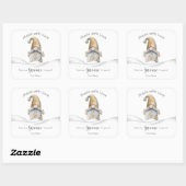 Gnome Homemade Food Holiday Baking Persoonlijk Vierkante Sticker (Vel)
