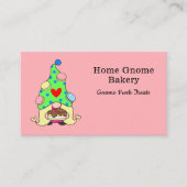 Gnome Hometown Bakery Pastry Cakes & Sweet Pink Visitekaartje (Voorkant)
