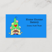 Gnome Hometown Bakery Pastry Cakes & Trees Blue Visitekaartje (Voorkant)