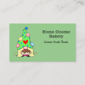 Gnome Hometown Bakery Pastry Cakes & Trees Green Visitekaartje (Voorkant)