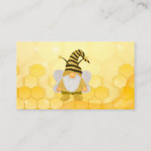 Gnome Honeycomb Diaper Baby shower Raffle Visitekaartje (Achterkant)