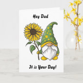 GNOME HUMOR VOOR "DAD" OP UW BIRTHDAAGSE KAART (Gele Bloem)