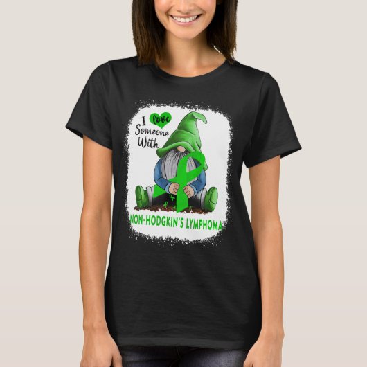 Gnome Ik hou van iemand met non-Hodgkin lymfoom T-shirt (Voorkant)