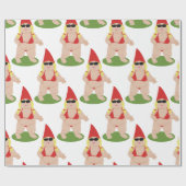 Gnome in Bikini Cadeaupapier (Vlak)