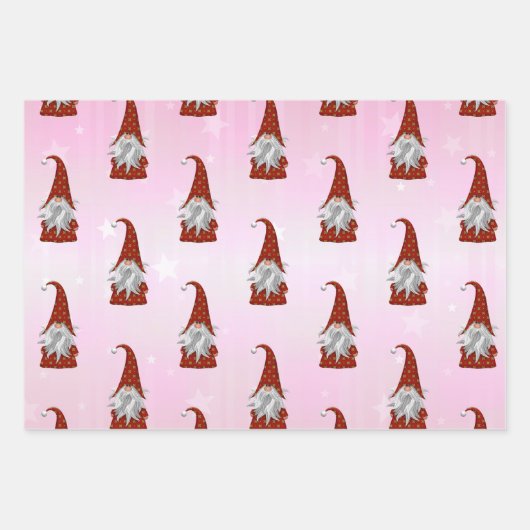 Gnome in een rood pak inpakpapier vel (Voorkant)