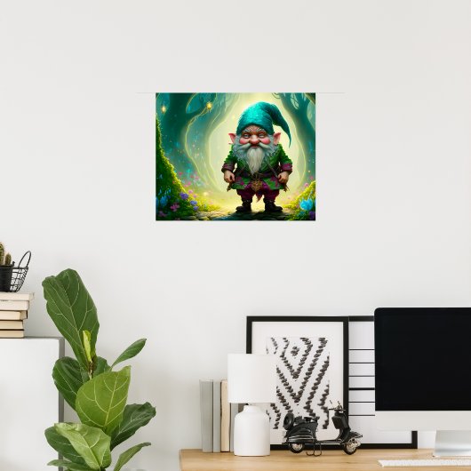 Gnome in het Bos Poster (Thuiskantoor)