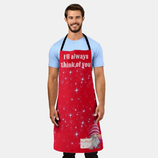 Gnome in love with rainbow heart schort (Gedragen)