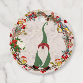 Gnome in Rustic Woodland Wreath Bedankjes Labels