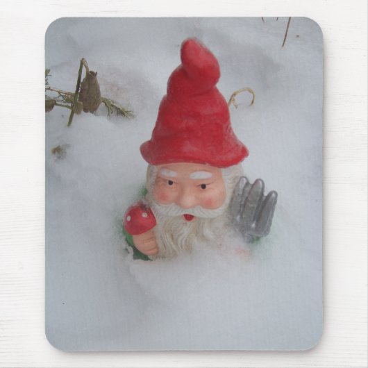 Gnome in sneeuw muismat (Voorkant)