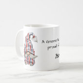 Gnome in sterren in stripes koffiemok (Voorkant links)