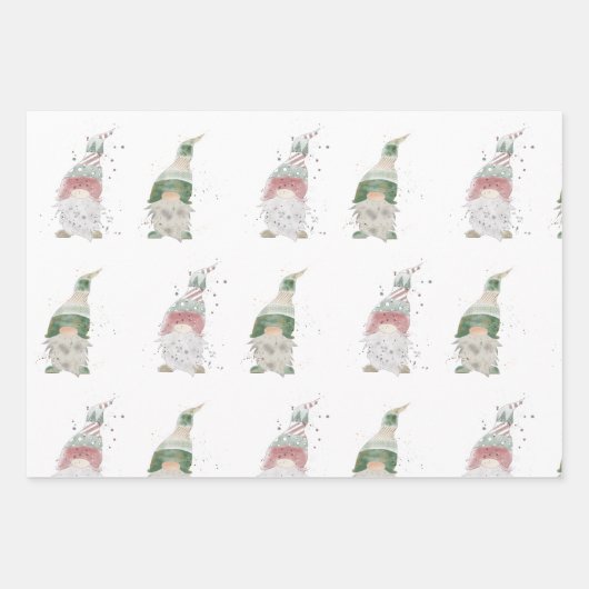 Gnome inpakpapier | Vakantie | 3 vellen (Voorkant)