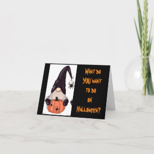GNOME IS KLAAR VOOR HALLOWEEN KAART