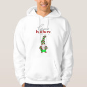 Gnome is waar de koffie is | Schattigee kerst Hoodie (Voorkant)