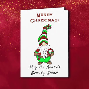 Gnome is waar de koffie is   Schattigee kerst Kaart