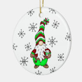 Gnome is waar de koffie is | Schattigee kerst Keramisch Ornament (Links)