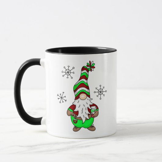 Gnome is waar de koffie is | Schattigee kerst Mok (Links)