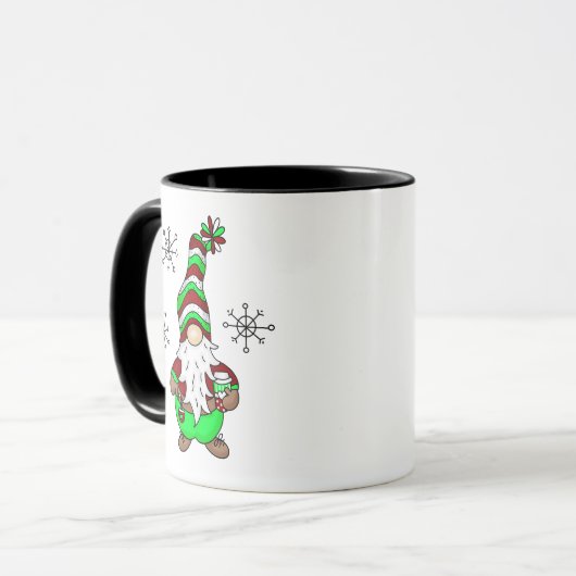 Gnome is waar de koffie is | Schattigee kerst Mok (Voorkant links)