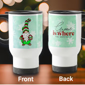 Gnome is waar de koffie is | Schattigee kerst Reisbeker
