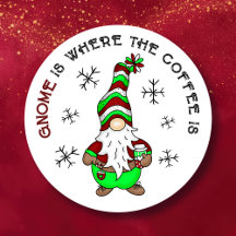 Gnome is waar de koffie is | Schattigee kerst