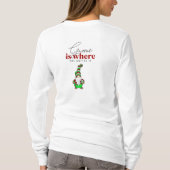 Gnome is waar de koffie is | Schattigee kerst T-shirt (Achterkant)