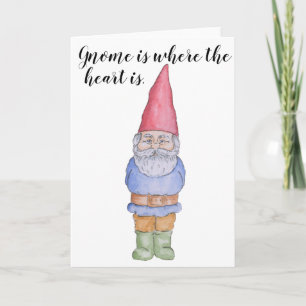 Gnome is waar het hart Wenskaart is Kaart