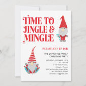 Gnome Jingle Mingle Fun Kerstfeest Kaart (Voorkant)