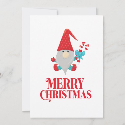 Gnome Jingle Mingle Fun Kerstfeest Kaart (Achterkant)
