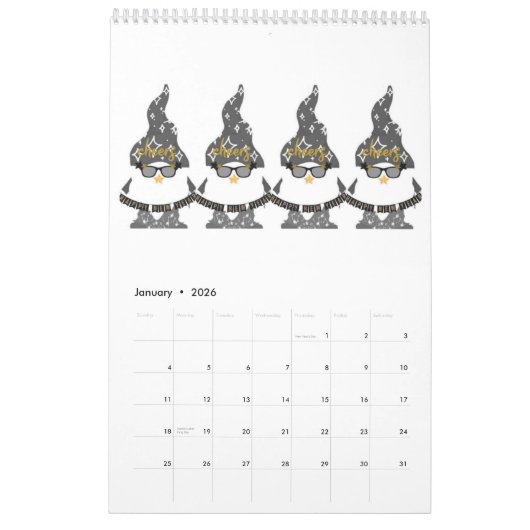 Gnome Kalender (Jan 2026)