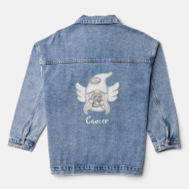 Gnome Kanker Zodiac Astrologie Teken Engel Vrouwen Denim Jacket