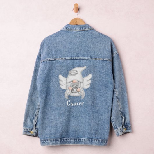 Gnome Kanker Zodiac Astrologie Teken Engel Vrouwen Denim Jacket (Hangar)