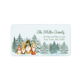 Gnome Kerst Adres Etiket