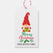 Gnome kerst cadeaulabel (Voorkant)