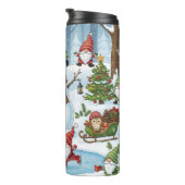 Gnome Kerst Dorp Extravaganza Thermosbeker (Geroteerd rechts)