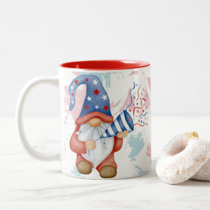 GNOME kerst mok, voor Gnome liefhebbers, koffie Tweekleurige Koffiemok