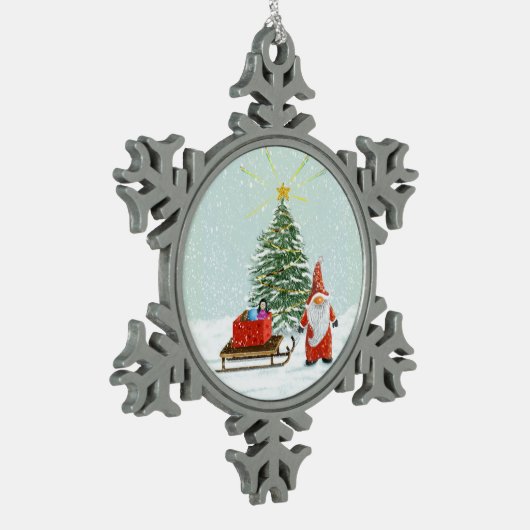 Gnome Kerst Ornament (Links)
