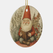 Gnome Kerst Ornament Voor Boekliefhebbers (Rechts)