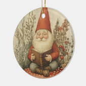 Gnome Kerst Ornament Voor Boekliefhebbers (Links)