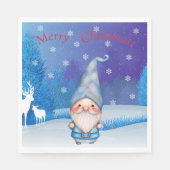 Gnome Kerst Papier servet (Voorkant)