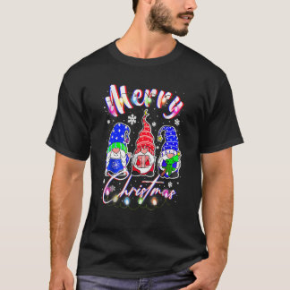 Gnome Kerst Pyjama Tuin Prettig Kerstfeest Matchin T-shirt