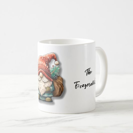 Gnome Kerst vakantie design koelbox Koffiemok (Voorkant rechts)