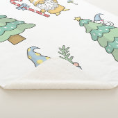 Gnome kerstbomen Modern Simple Sherpa Blanket Deken (3/4)