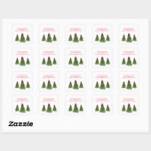 Gnome Kerstboom Buffalo Check Retouradres Vierkante Sticker (Vel)