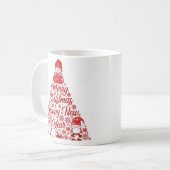 Gnome Kerstboom Prettig Kerstfeest Koffiemok (Voorkant links)