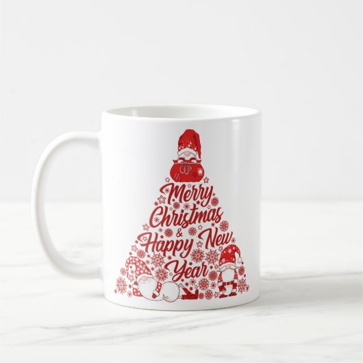 Gnome Kerstboom Prettig Kerstfeest Koffiemok (Links)