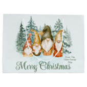 Gnome kerstcadeau groot cadeauzakje (Achterkant)