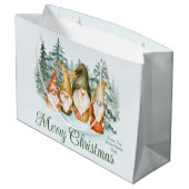 Gnome kerstcadeau groot cadeauzakje (Achterkant Gekanteld)